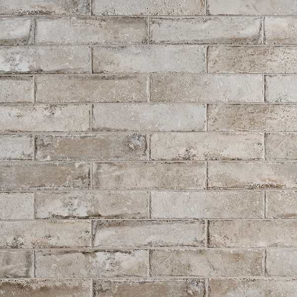 Caruso Efeso Gray 3x12 Travertine Look Matte Porcelain Tile