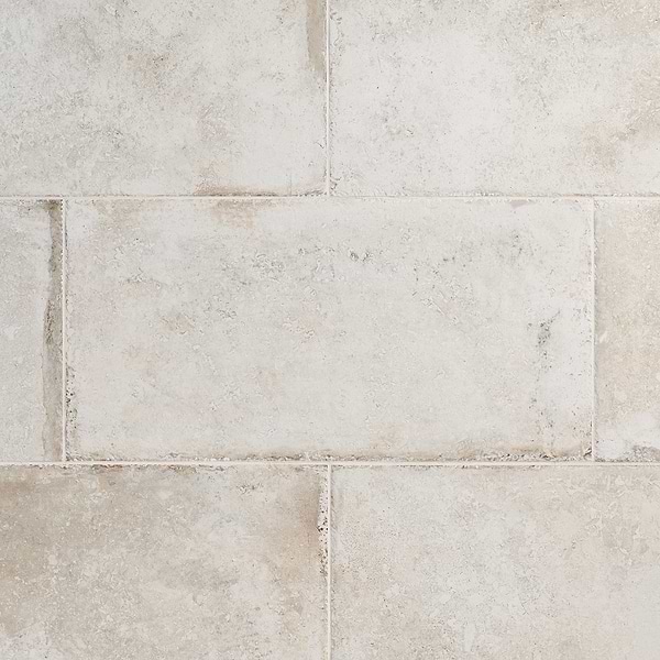 Caruso Olimpia White 12x24 Travertine Look Matte Porcelain Tile