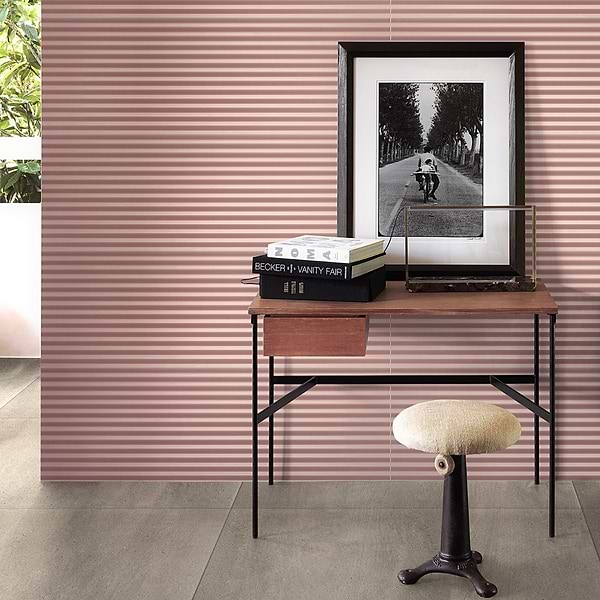 Vespa 3D Blush Pink 12x36 Matte Ceramic