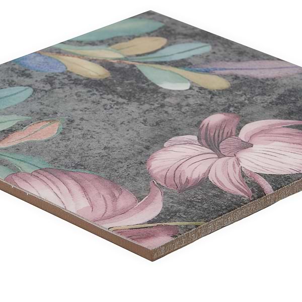 Angela Harris Florista Garden Pink Mural 8x8 Matte Porcelain