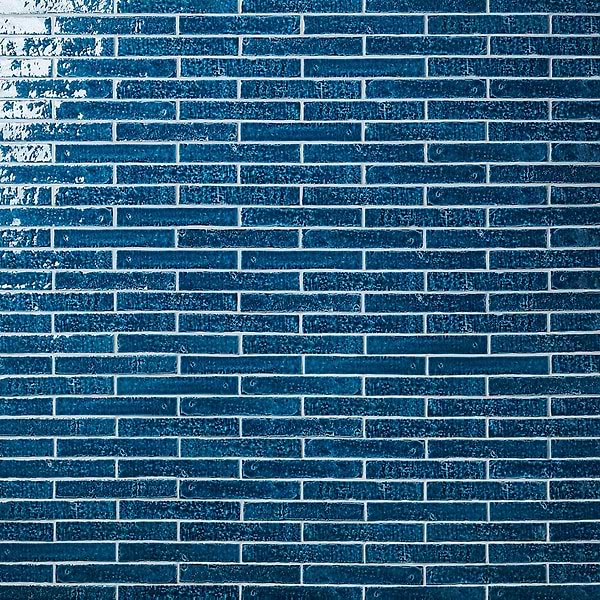 Artist Sapphire Blue 1.5x9 Crackled Glossy Ceramic Tile