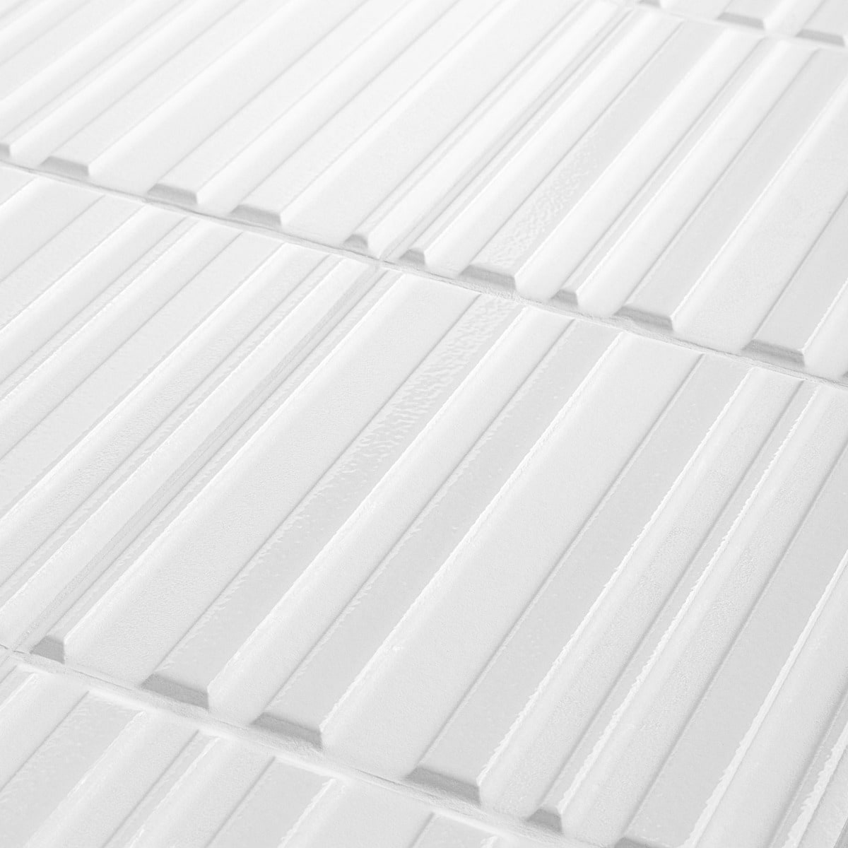 Ras White 8x16 3D Glossy and Matte Mixed Finish Ceramic Tile