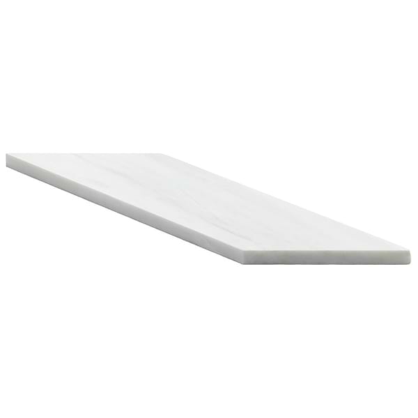 Bianco Dolomite White 3x12 Chevron Premium Honed Marble Tile
