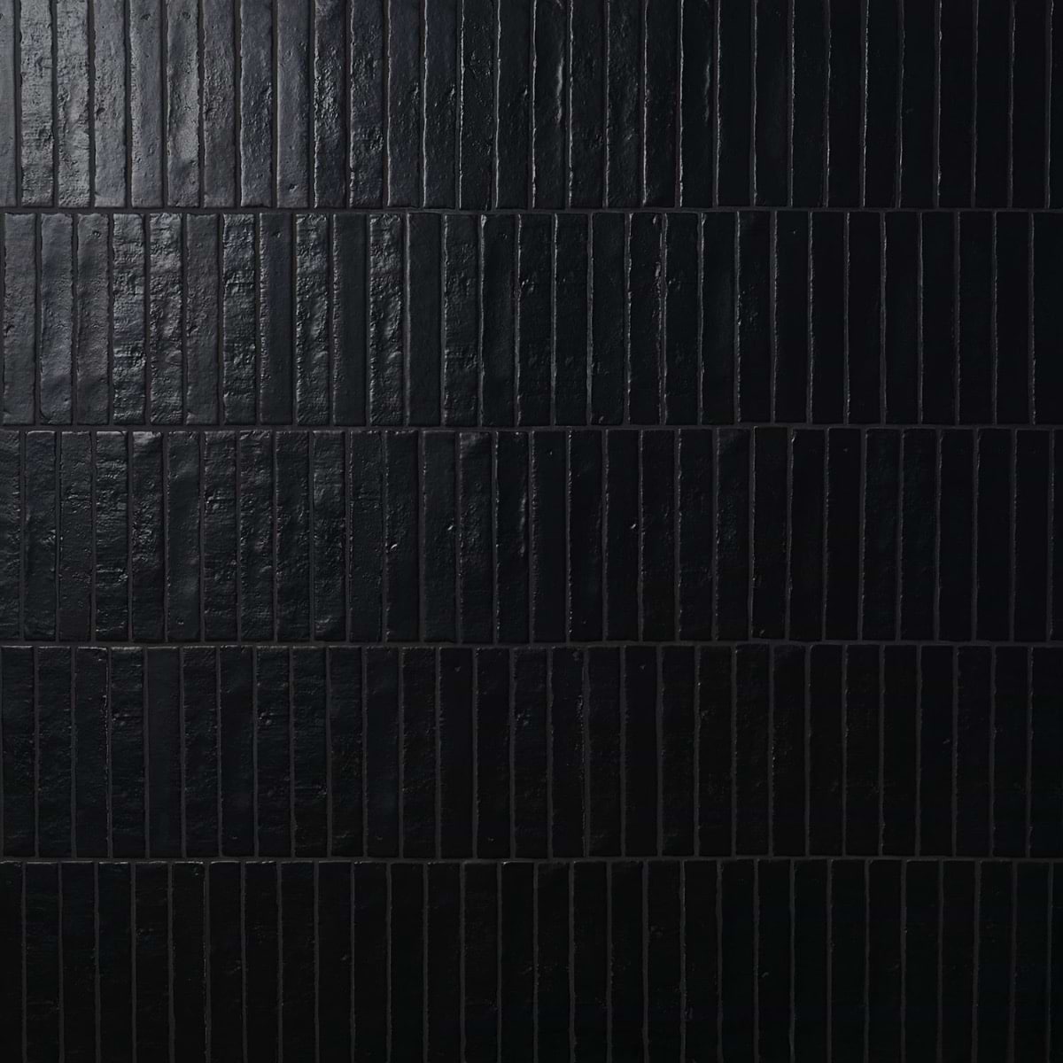 Shop Sample-Artist Coal Black 1.5x9 Matte Ceramic Tile