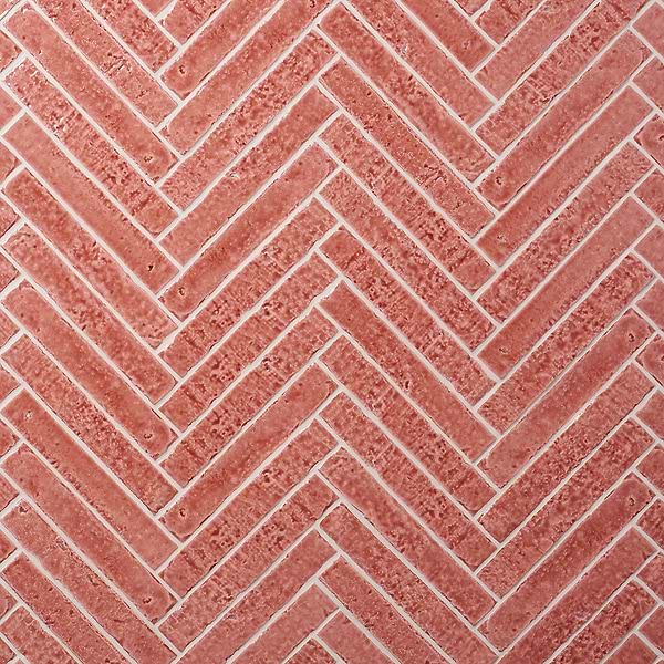 Artist Coralito Terracotta Pink 1.5x9 Crackled Glossy Ceramic Tile