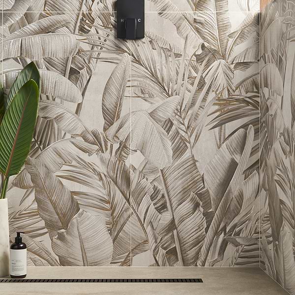 KIT- Paula Purroy Musee Golden Field Ivory 24x48 Artisan Decor Mural Porcelain Tile