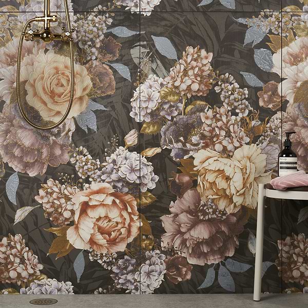 Paula Purroy Musee Rosette 24x48 Artisan Decor Porcelain Tile