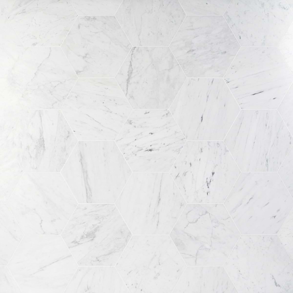 Epoch White Carrara 10" Hexagon Honed 