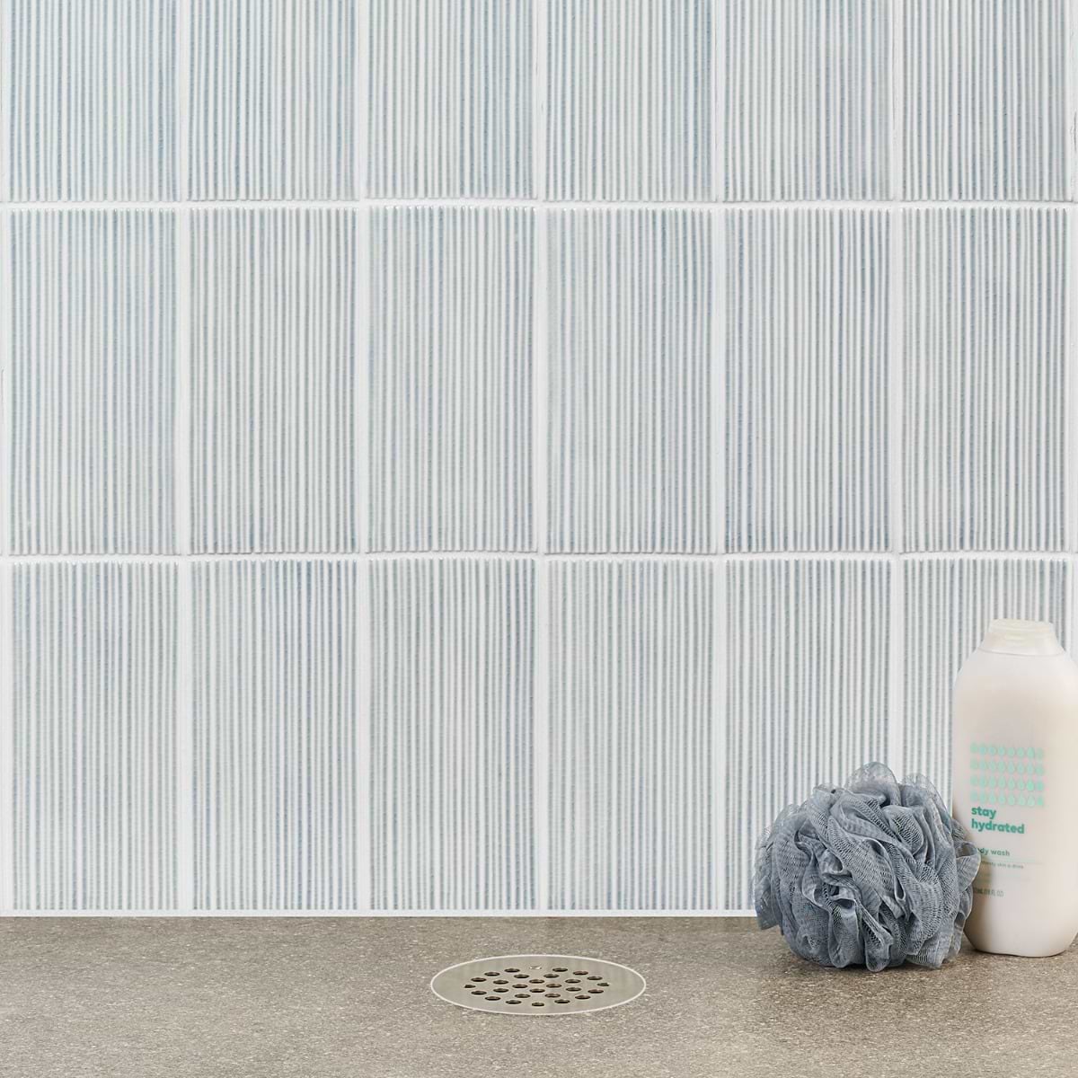 Shop Baroque Glass Sky Blue 4.5x9 Fluted Ridged Polished