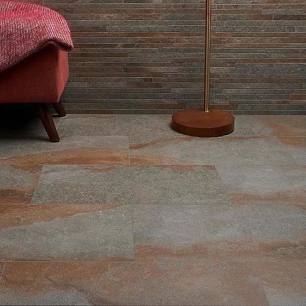 Close Out - Olympic Iron 12x24; in Gray, Rust Porcelain; for Backsplash, Bathroom Floor, Bathroom Wall, Commercial Floor, Floor Tile, Kitchen Floor, Kitchen Wall, Outdoor Floor, Outdoor Wall, Pool Tile, Shower Floor, Shower Wall, Wall Tile; in Style Ideas Classic, Industrial, Mid Century, Traditional, Transitional