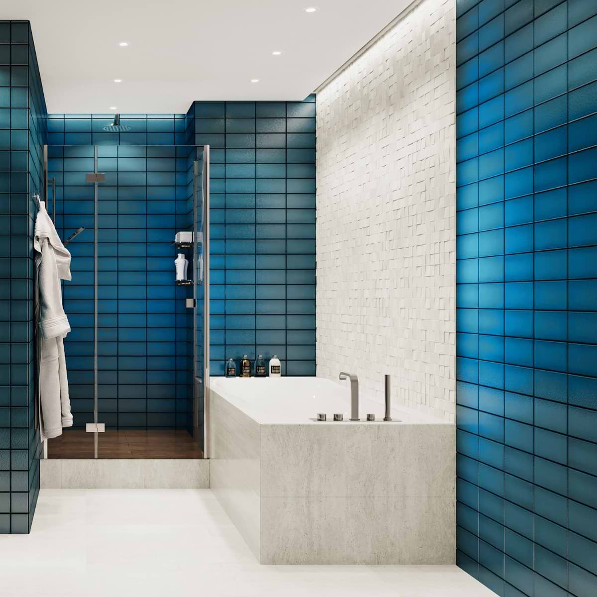 Shop Close Out - Palisa Marine Blue 4x8 Crackled Glossy Ceramic