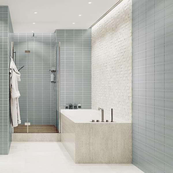 Palisa Steel Blue 4x8 Crackled Glossy Ceramic Tile