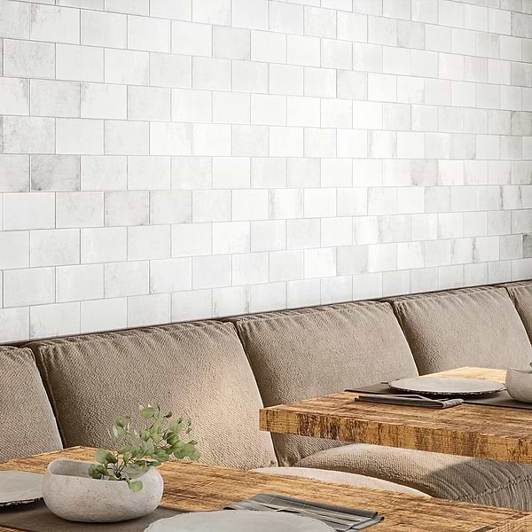 Malta White 4x8 Terracotta Look Matte Ceramic Tile