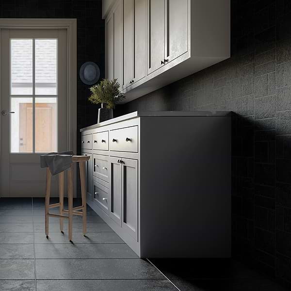 Olympic Charcoal French Pattern Matte Porcelain