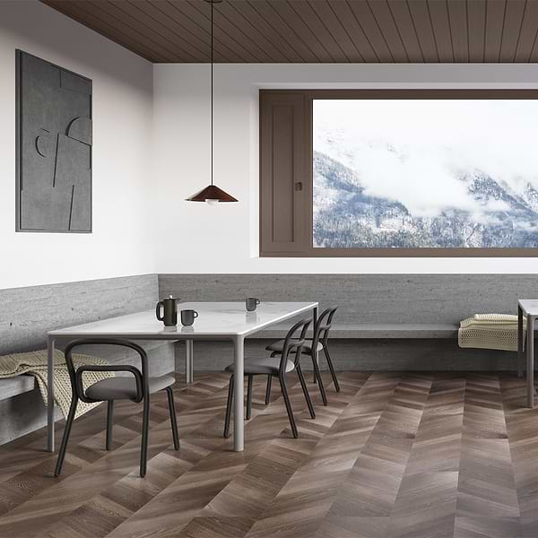 Stacy Garcia Artwood Chevron Mocha 12x48 - 5.0mm/20 mil Wear Layer -  Rigid Core Click Matte Luxury Vinyl