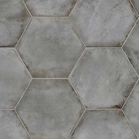 Close Out - Angela Harris San Francisco Gray 20" Hexagon Matte Porcelain
