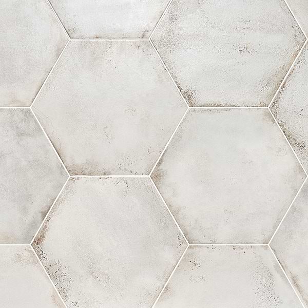 Close Out - Angela Harris San Francisco White 20" Hexagon Matte Porcelain