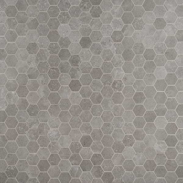 Ages Fossil 3" Hex Matte Porcelain Mosaic Tile