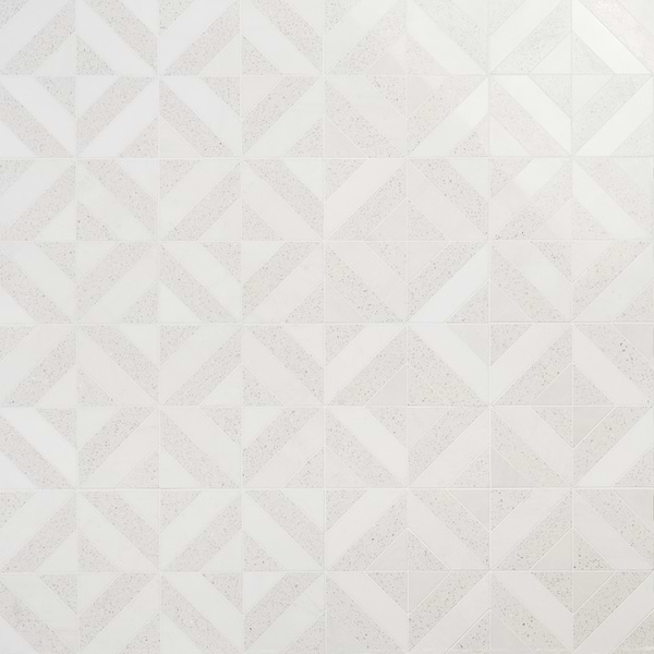 Minna Diagonals Bianca Salt - Tibet White & Terrazzo