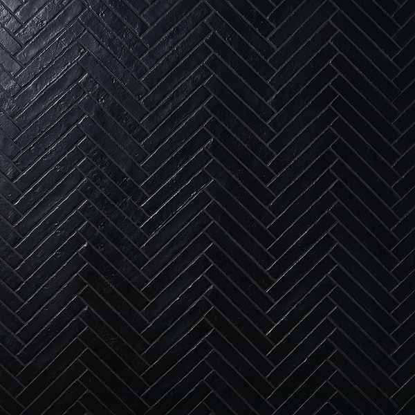 Artist Coal Black 1.5x9 Matte Ceramic Tile