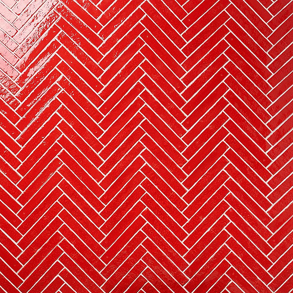 Artist Crimson Red 1.5x9 Glossy Ceramic Tile