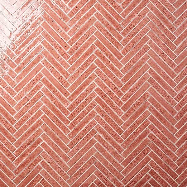 Artist Coralito Terracotta Pink 1.5x9 Crackled Glossy Ceramic Tile