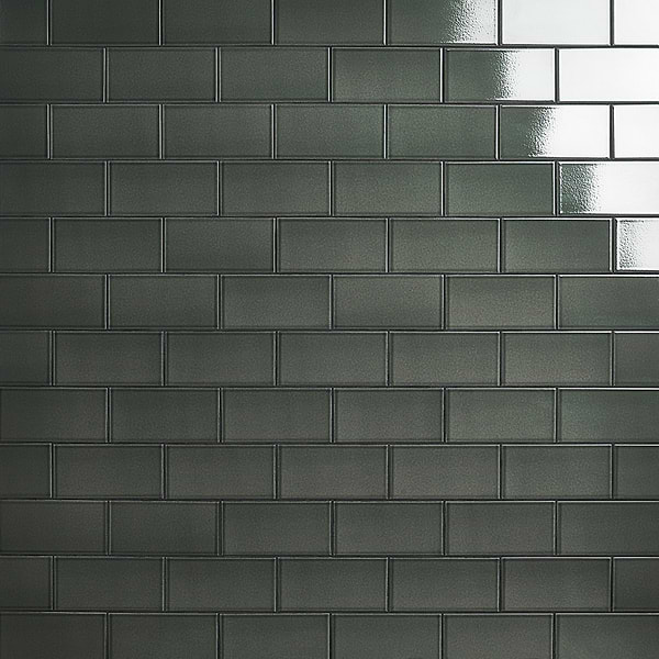 Palisa Ash Gray 4x8 Crackled Glossy Ceramic Tile