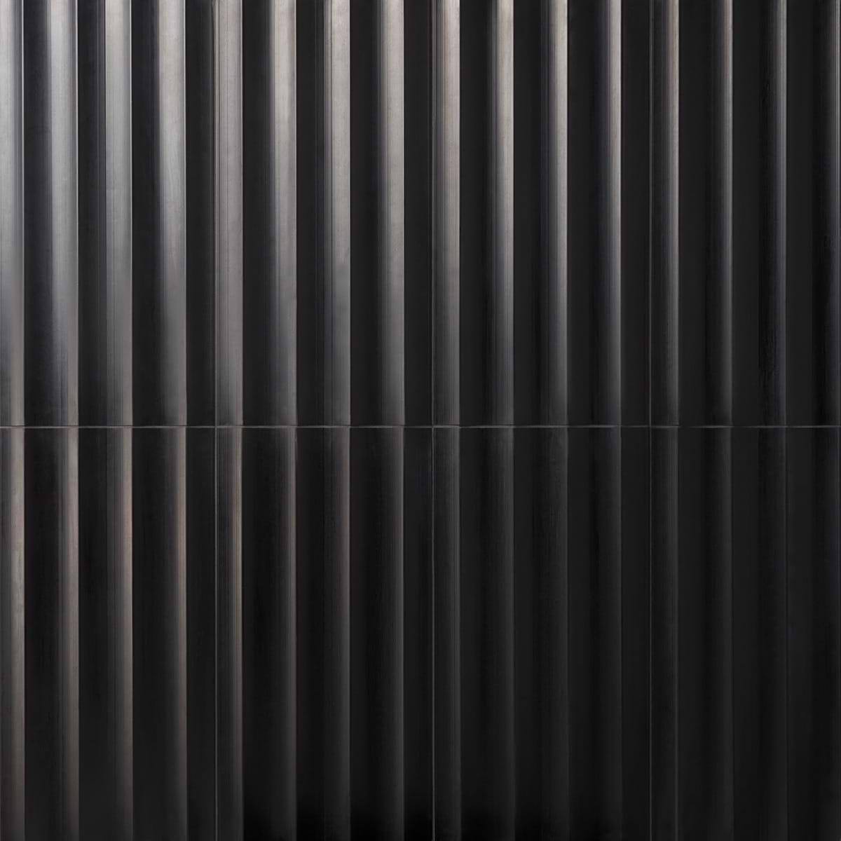 Carver Fluted Nero 12x24 Dimensional Honed 
