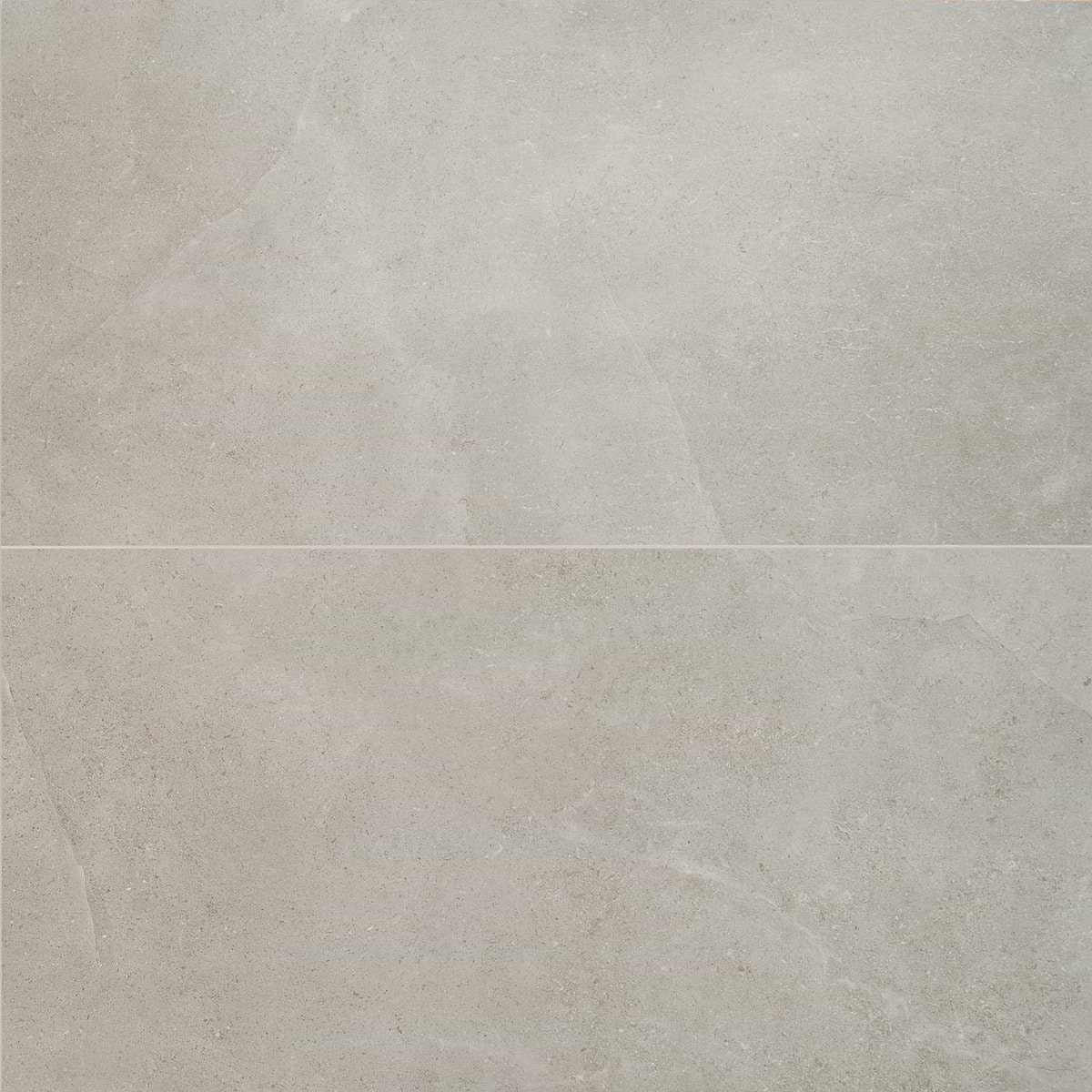Ages Fumo Light Gray 24x48 Limestone Look Matte Porcelain Tile