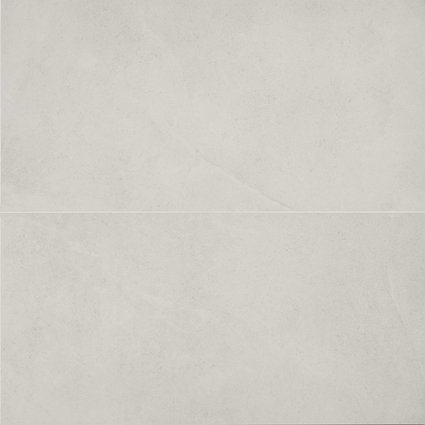 Ages Perla White 24x48 Limestone Look Matte Porcelain Tile