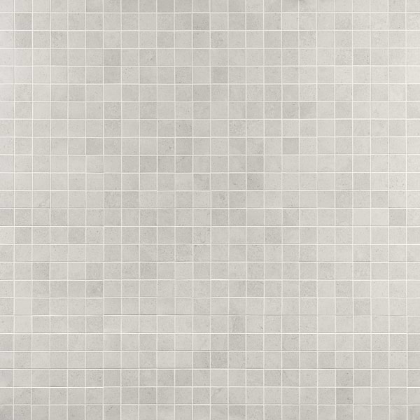 Ages Perla White 2x2 Limestone Look Matte Porcelain Mosaic Tile