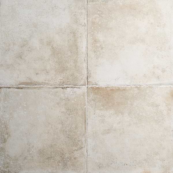 Caruso Olimpia White 24x24 Travertine Look Matte Porcelain Tile