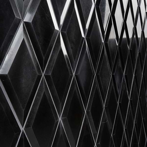 Cabot Black Jade 6x12 Beveled Polished Marble Tile