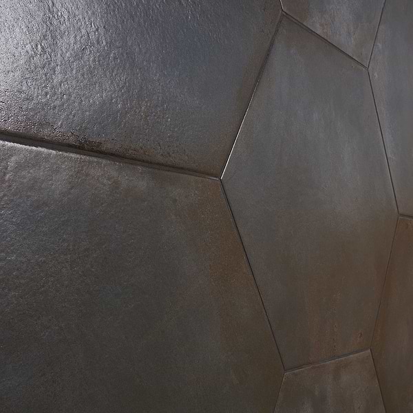 Angela Harris San Francisco Black 20" Hexagon Matte Porcelain