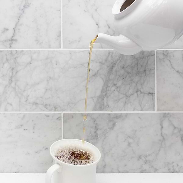 Epoch White Carrara 6x18 Honed Marble