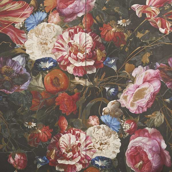 KIT- Paula Purroy Musee Bouquet Multicolor 24x48 Artisan Decor Mural Porcelain Tile