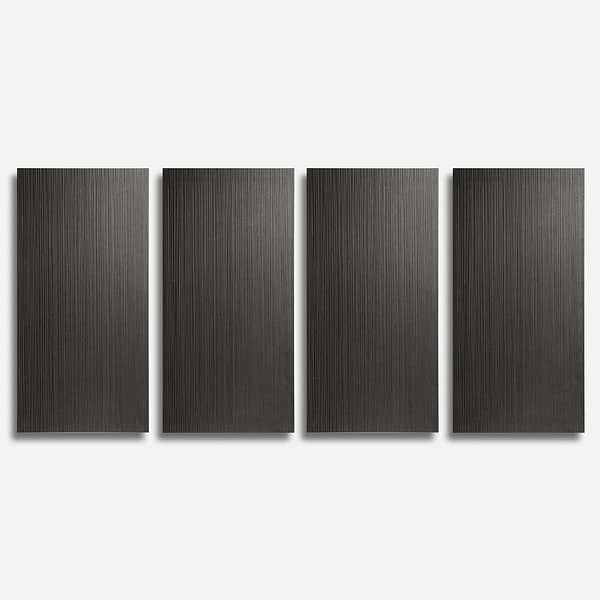 Tectonic Pleated Mocha Gray 24x48 Matte Porcelain Tile