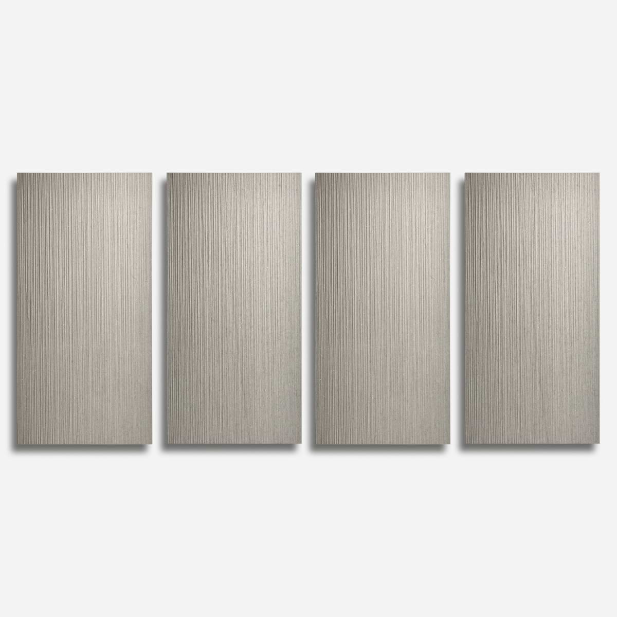Shop Tectonic Pleated Silver Gray 24x48 Matte Porcelain Tile at