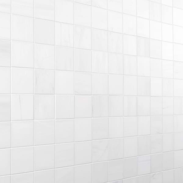 Bianco Dolomite White 3x3 Premium Honed Marble Mosaic Tile