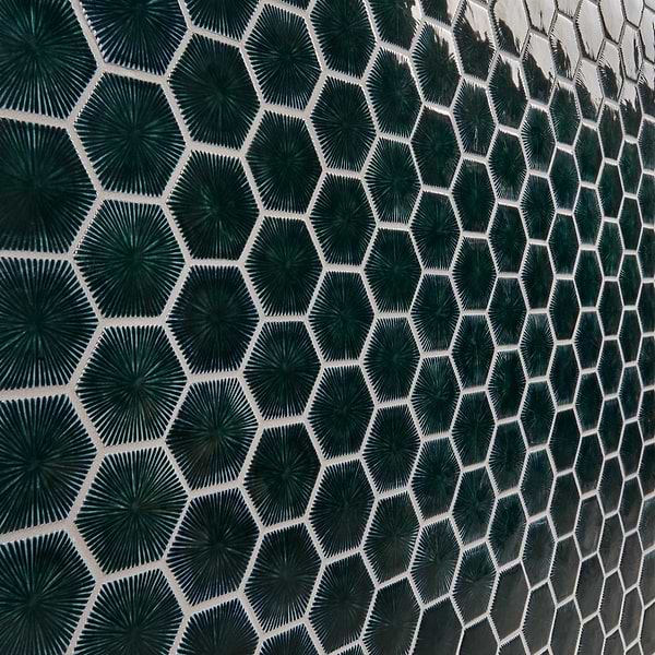 Baroque Glass Midnight Blue 3" Burst Polished Mosaic