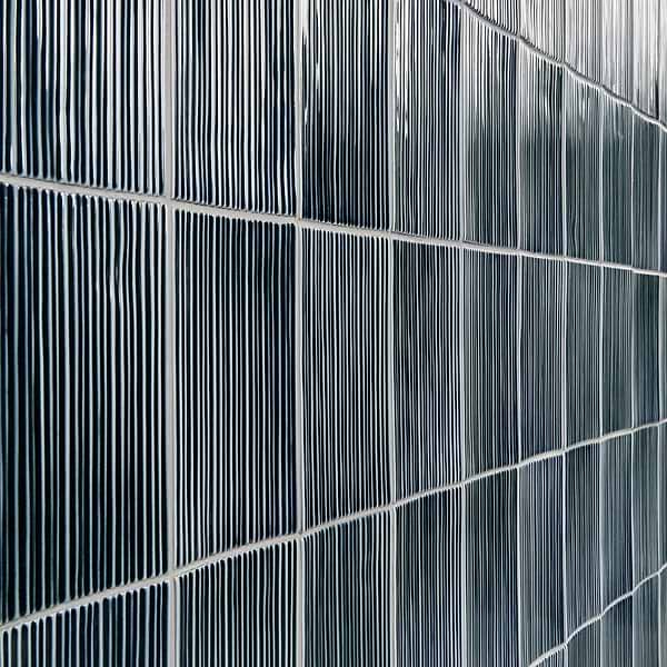 Baroque Glass Midnight Blue 4.5x9 Fluted Ridged Polished  Glass