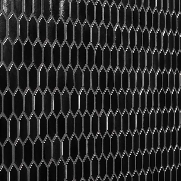 Moonlit Iridescent Black Gold 1/4" x 1" Polished Glass Mosaic Tile