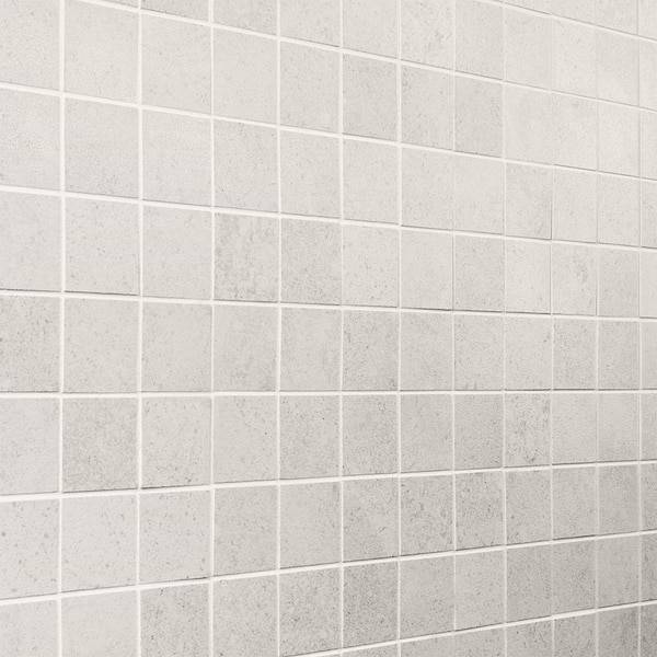 Ages Perla White 2x2 Limestone Look Matte Porcelain Mosaic Tile