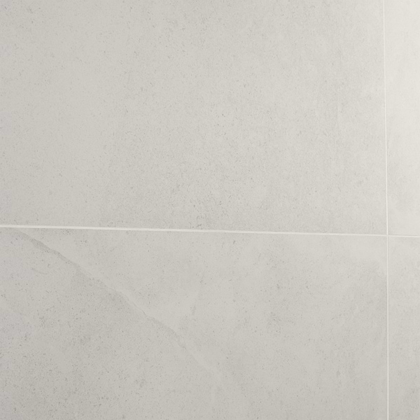 Ages Perla White 24x48 Limestone Look Matte Porcelain Tile