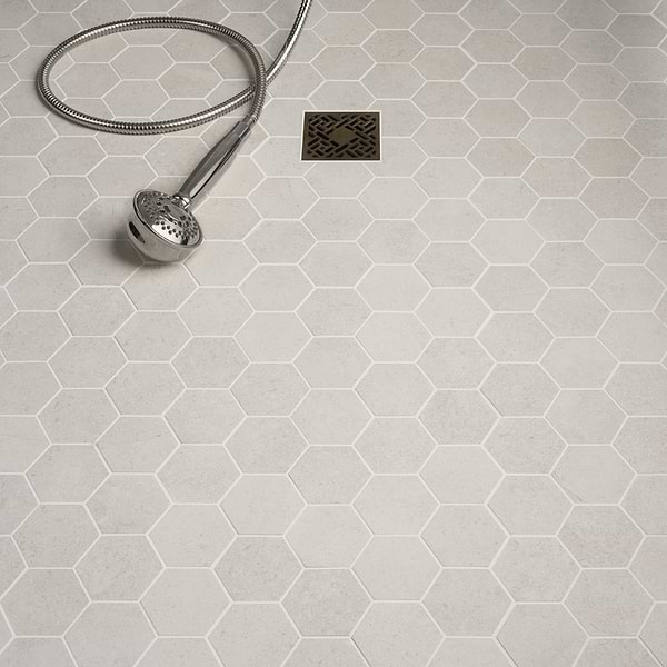 Ages Perla 3" Hex Matte Porcelain Mosaic Tile