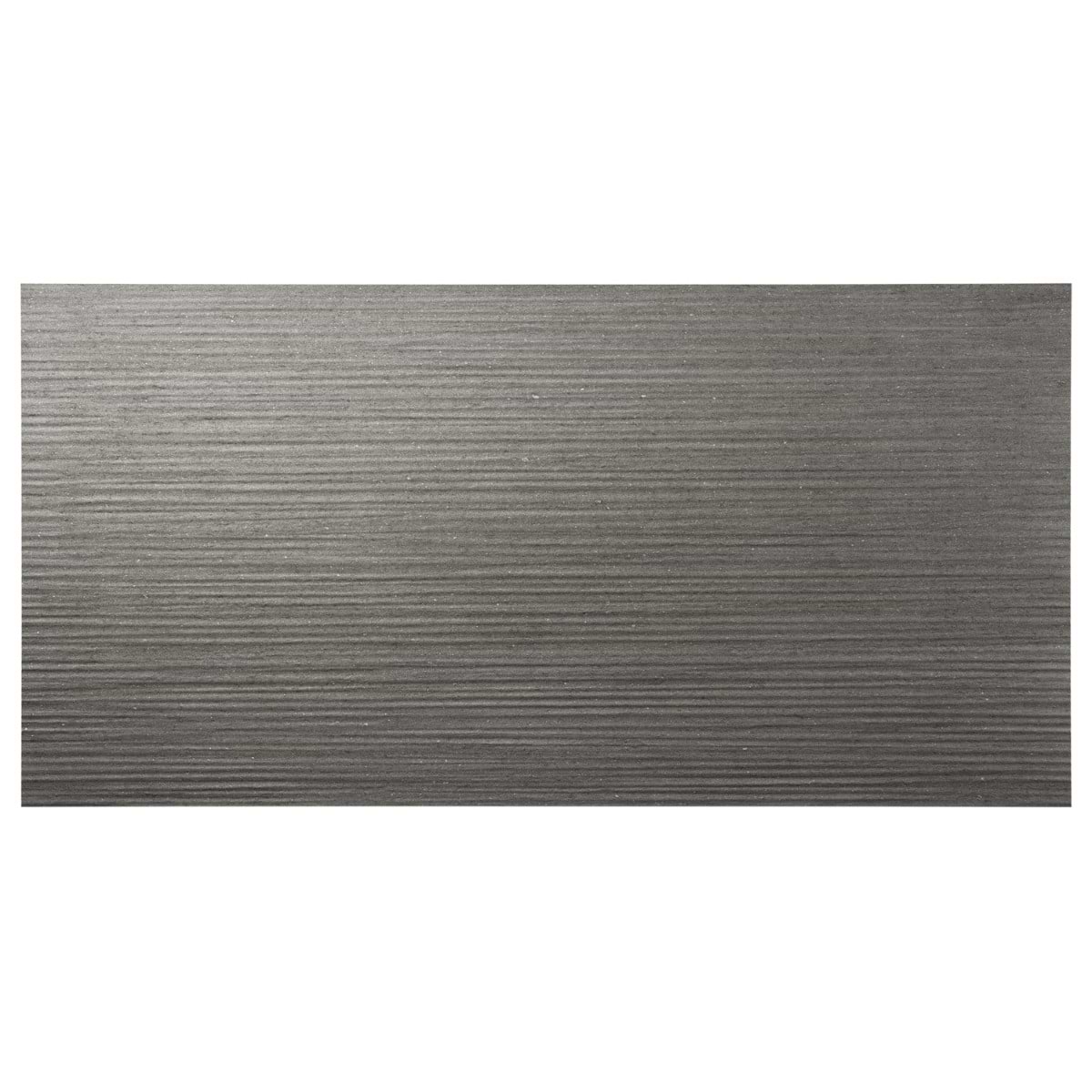 Tectonic Pleated Antracite Gray 24x48 Matte Porcelain Tile 