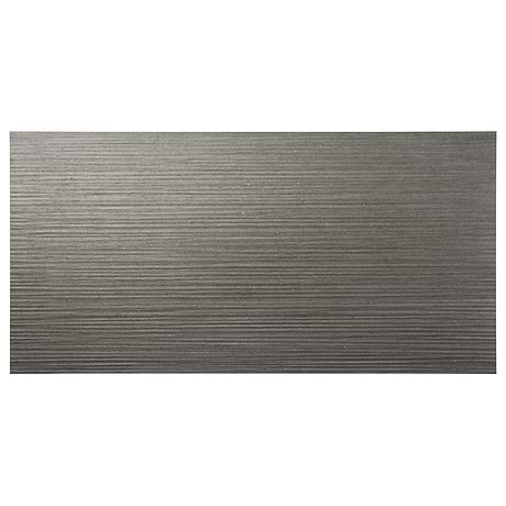 Tectonic Pleated Antracite Gray 24x48 Matte Porcelain Tile