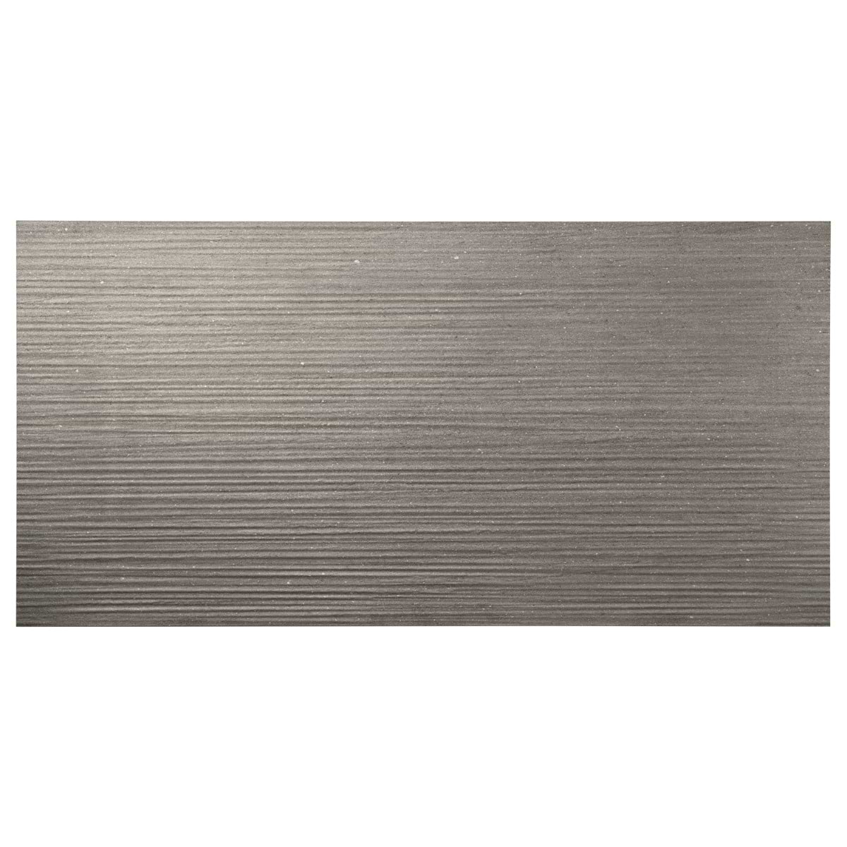 Tectonic Pleated Smoke Gray 24x48 Matte Porcelain Tile 