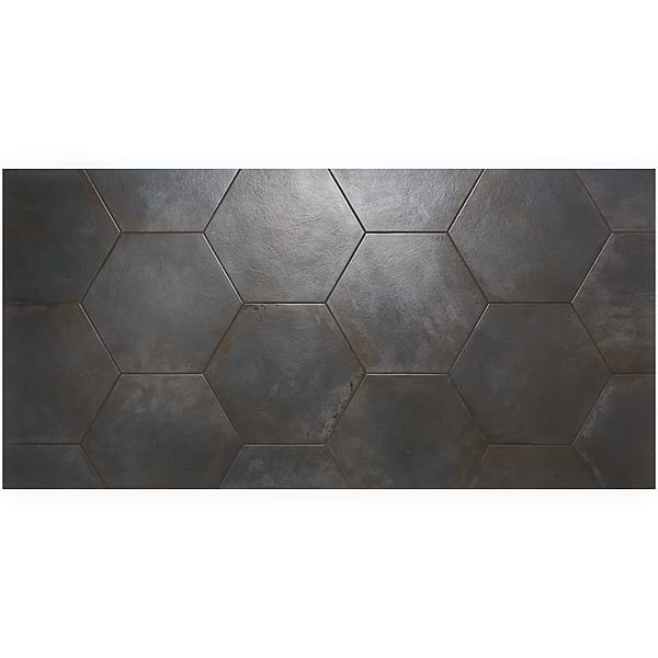 Angela Harris San Francisco Black 20" Hexagon Matte Porcelain