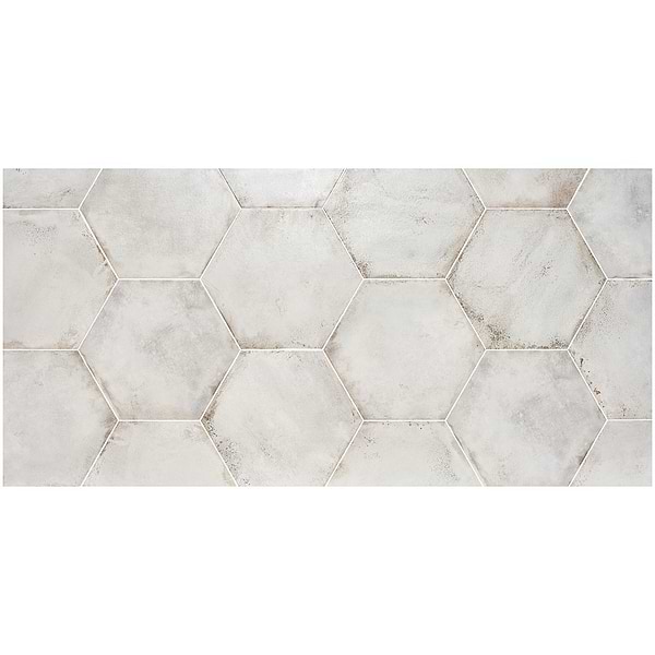 Close Out - Angela Harris San Francisco White 20" Hexagon Matte Porcelain